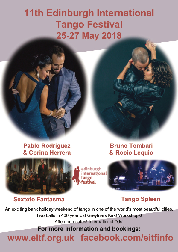 Edinburgh International Tango Festival flyer 2018